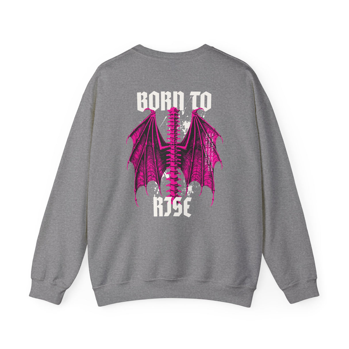 Born to Rise dragon BACK GRAPHIC spine crewneck sweatshirt | gothic punk graphic