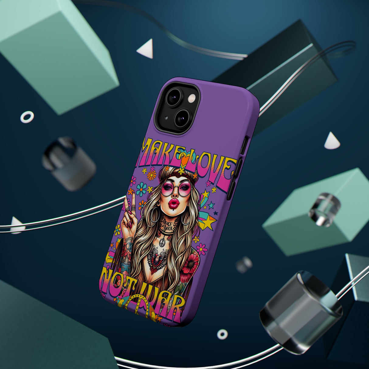 *EXCLUSIVE*MAKE LOVE NOT WAR - Magnetic Tough Cases - Edgy Phone Protection for Bold Style