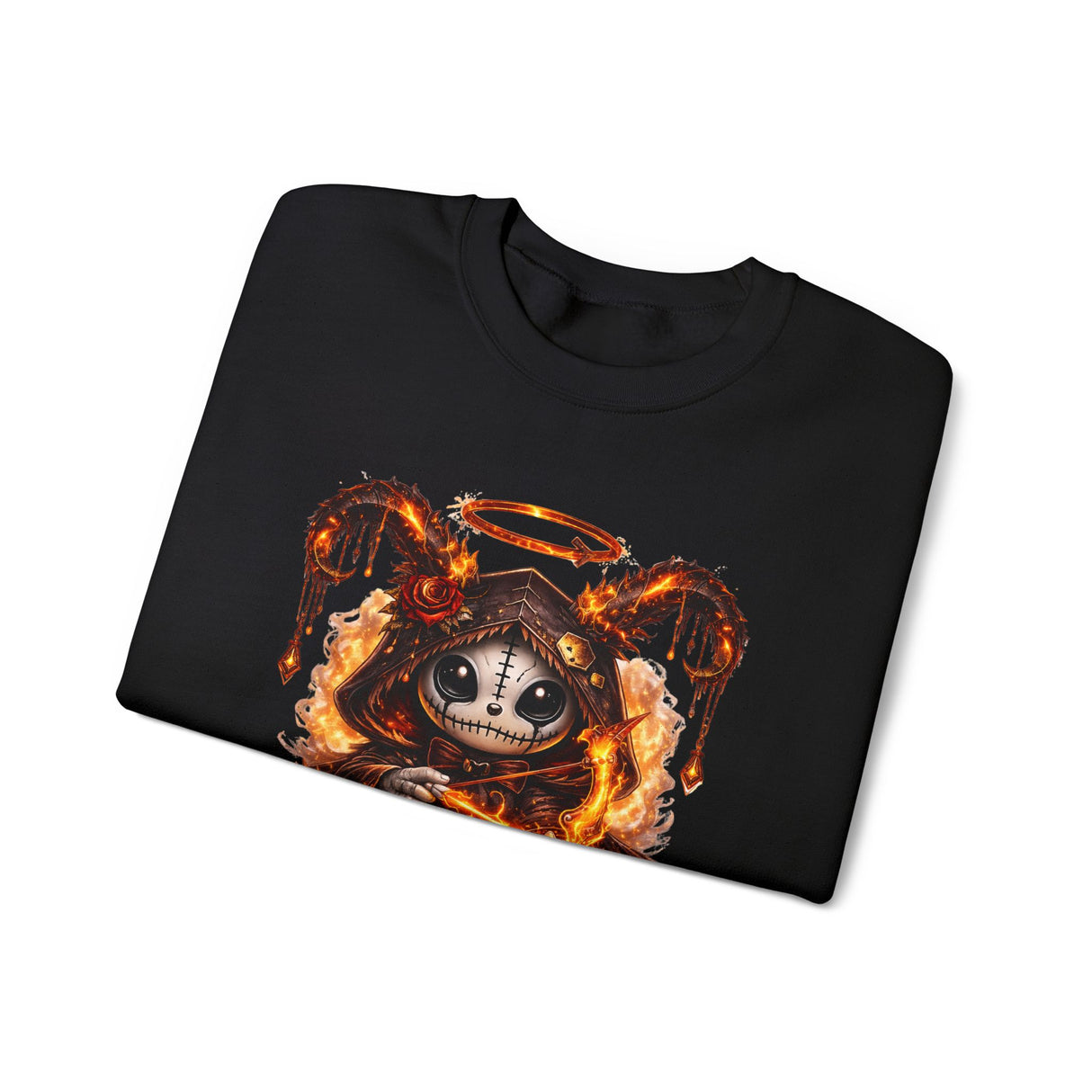Fiery Sagittarius Ram Skull sweatshirt | Astrology Zodiac Crewneck