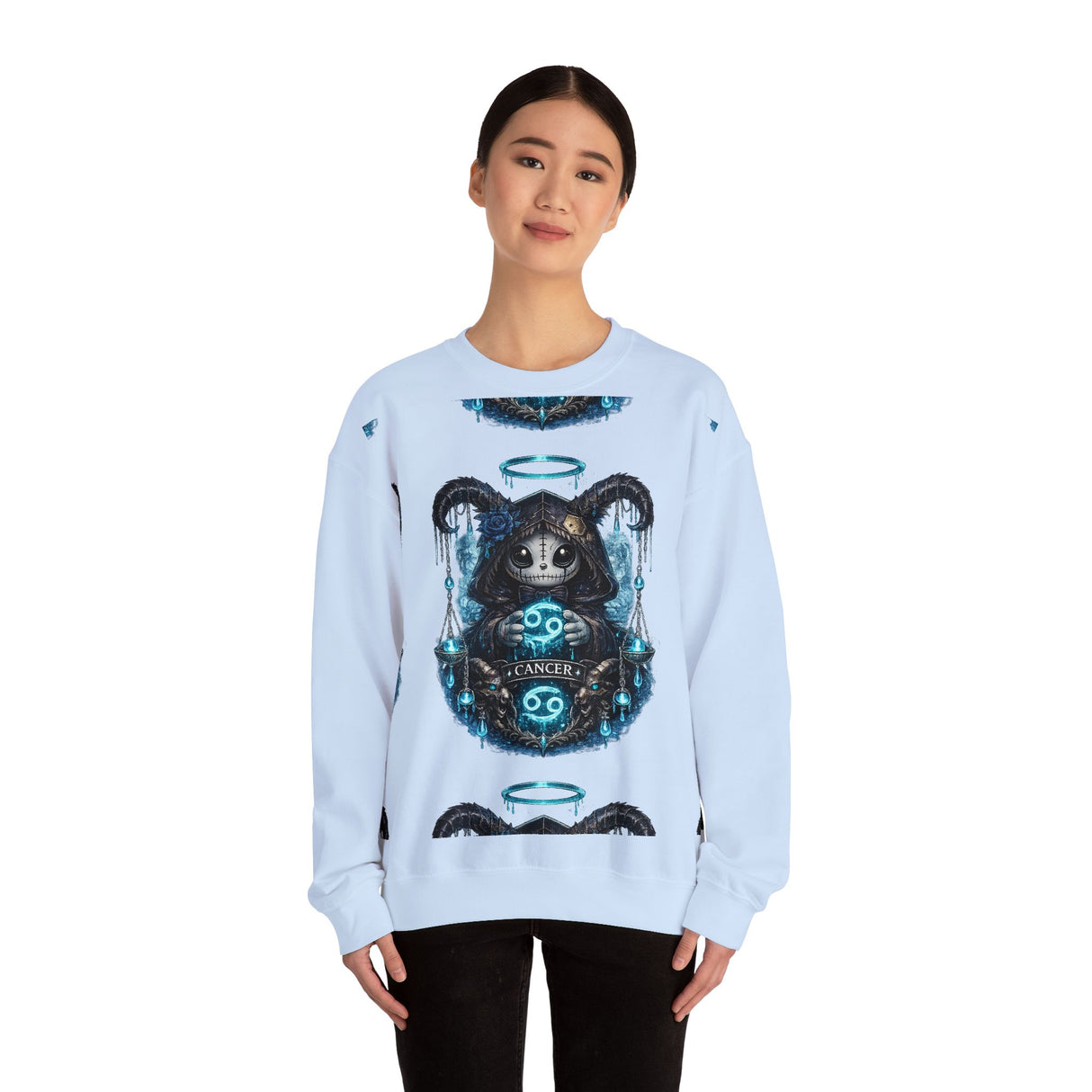 Cancer Zodiac Grim Reaper Illustration Sweatshirt | Astrology, Night Sky