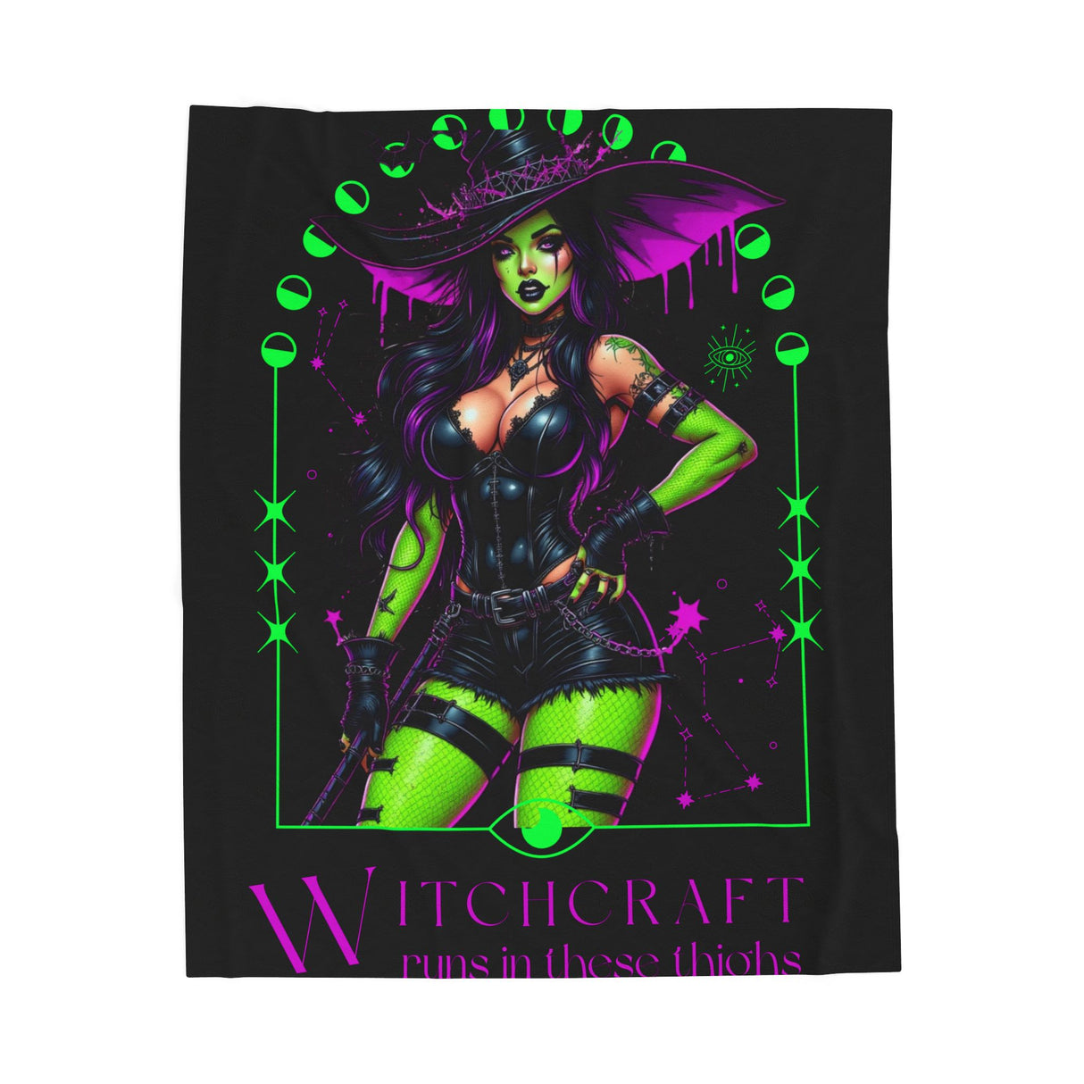 Witchcraft Runs in These Thighs Velveteen Plush Blanket