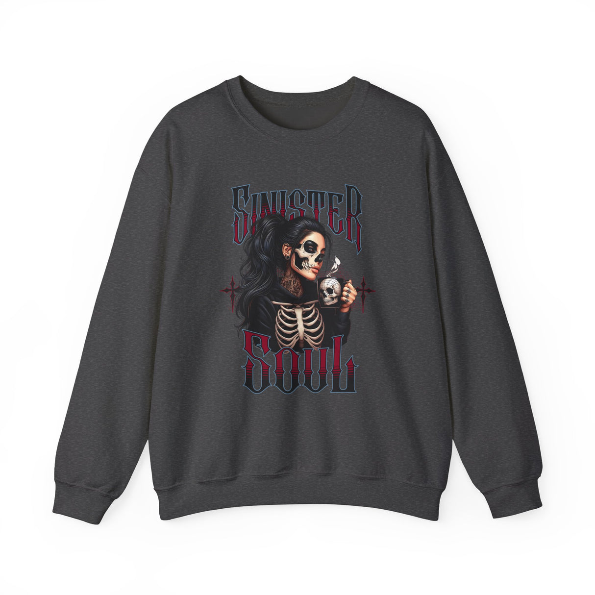 Sinister Soul Skull Woman sweatshirt | Gothic Skeleton Design