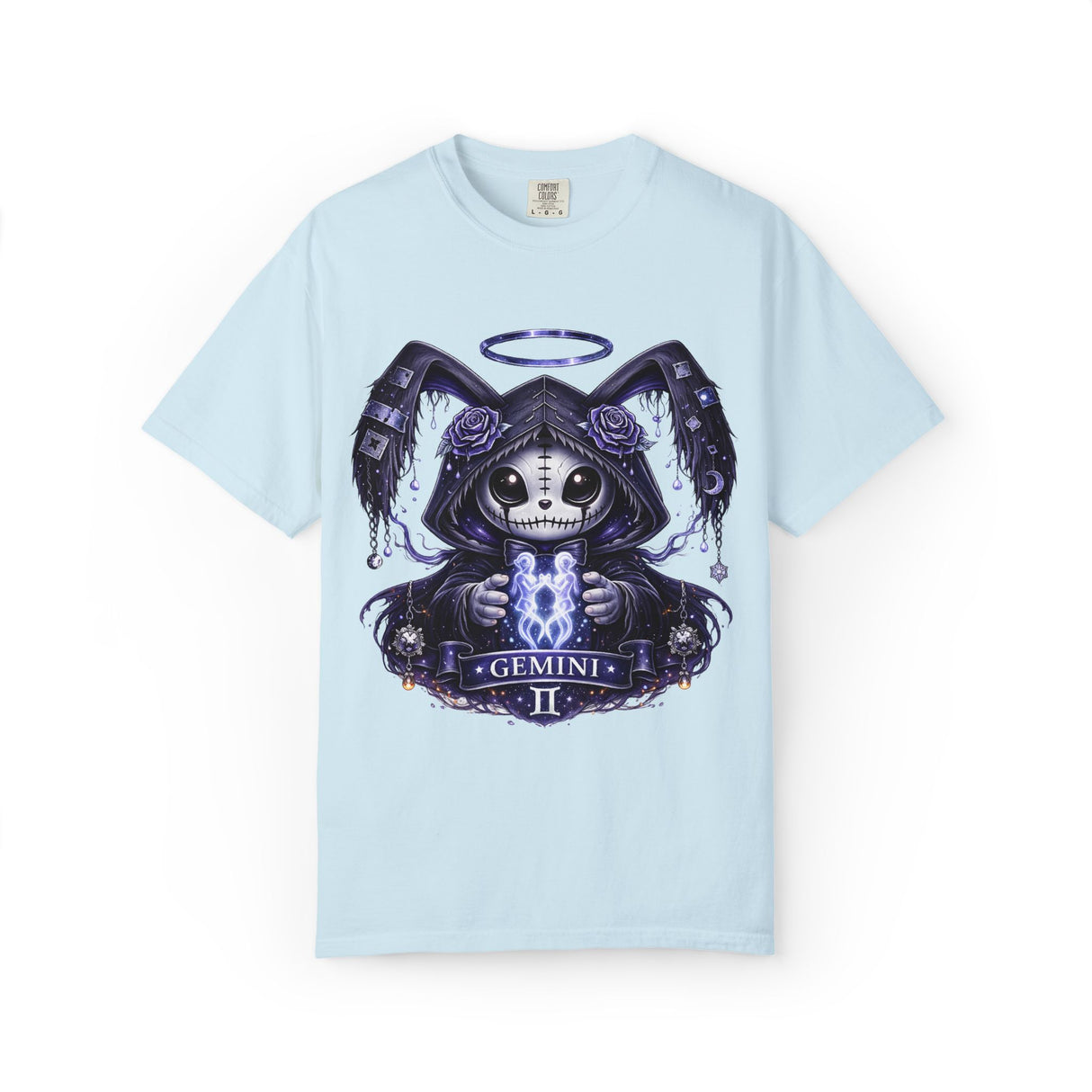 Gemini Skull Reaper T-shirt | Zodiac Twins Illustration