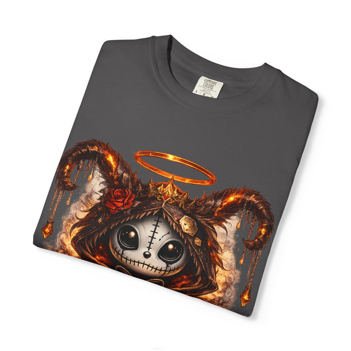 Leo Zodiac Demon Doll T-Shirt | Astrological Sagittarius Skull Illustration