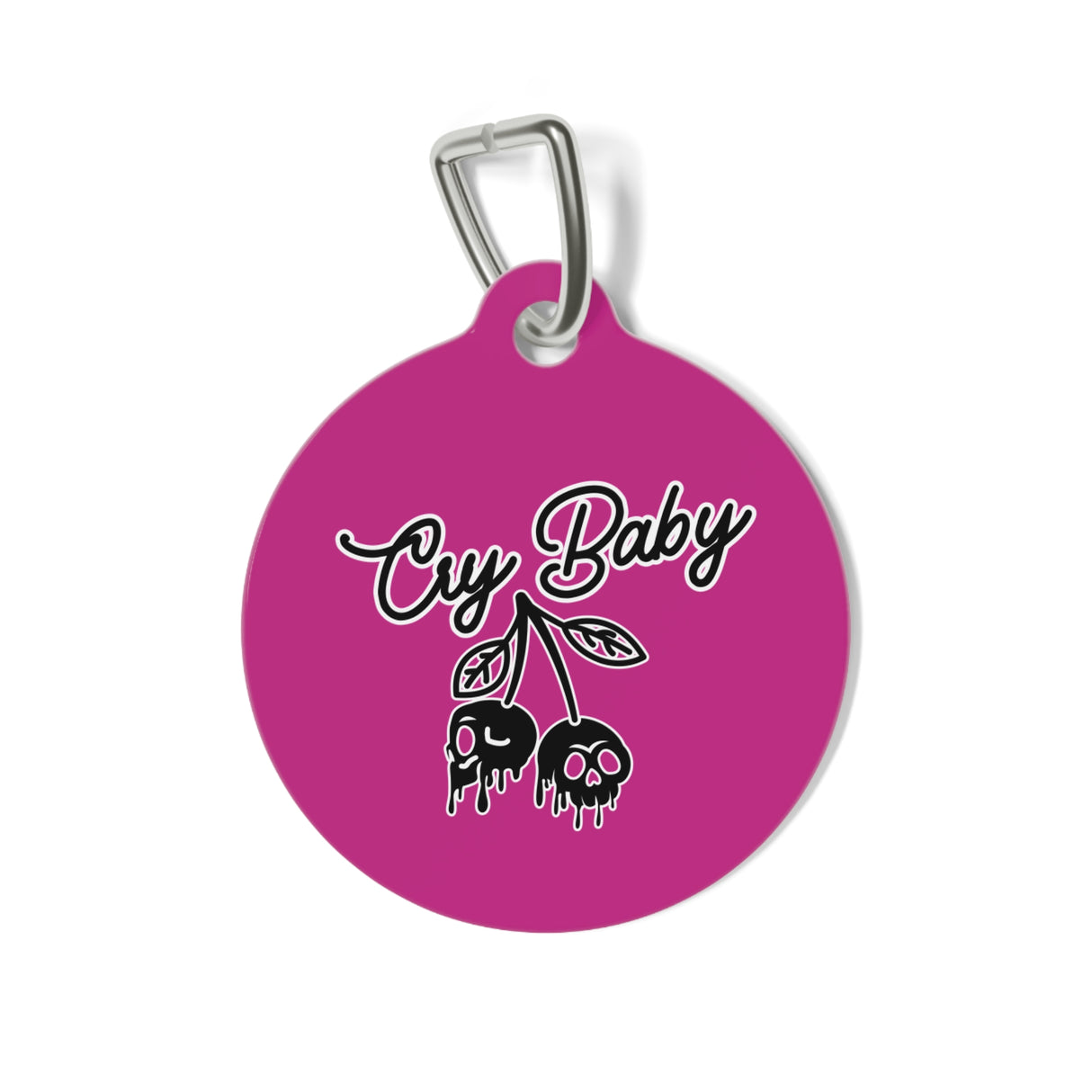 *HOT PINK*Cry Baby Pet Tag - Unique Dog & Cat ID Tag