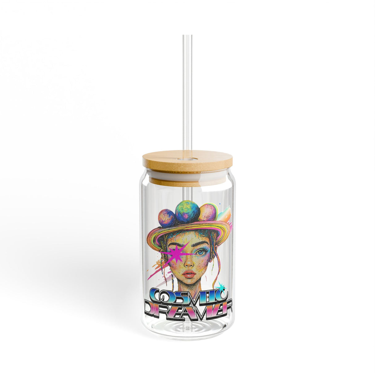 COSMIC DREAMER - Sipper Glass - 16oz with Tattoo-Inspired Design