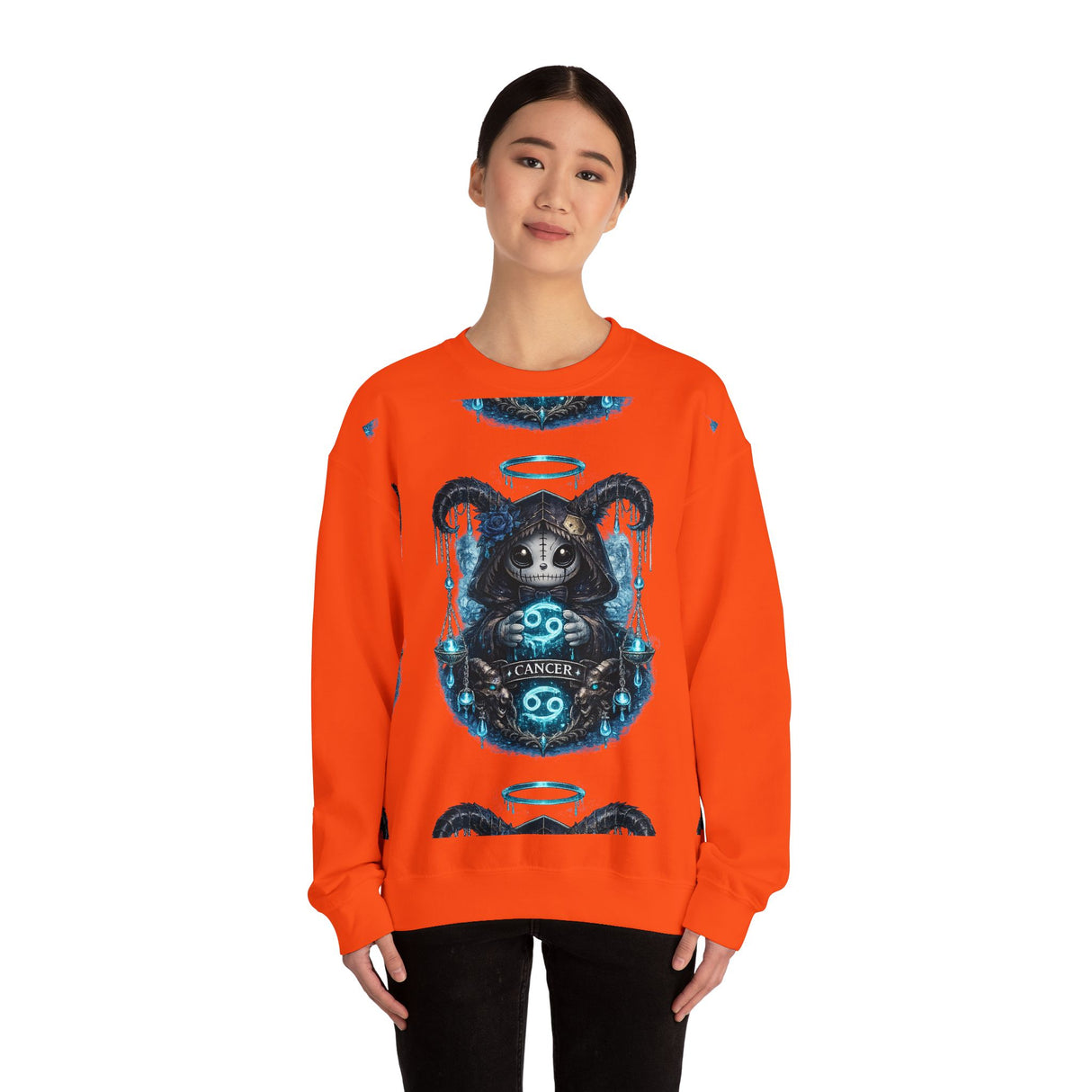Cancer Zodiac Grim Reaper Illustration Sweatshirt | Astrology, Night Sky