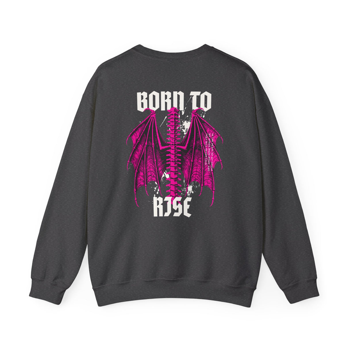 Born to Rise dragon BACK GRAPHIC spine crewneck sweatshirt | gothic punk graphic