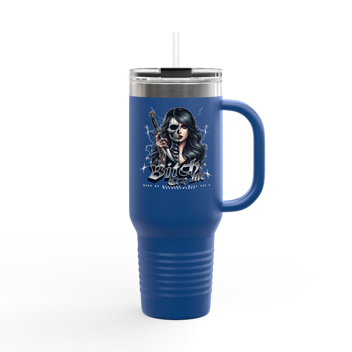 "Bitch Try Me" Insulated Travel Mug, 40oz - Fun & Unique Design for Coffee Lovers