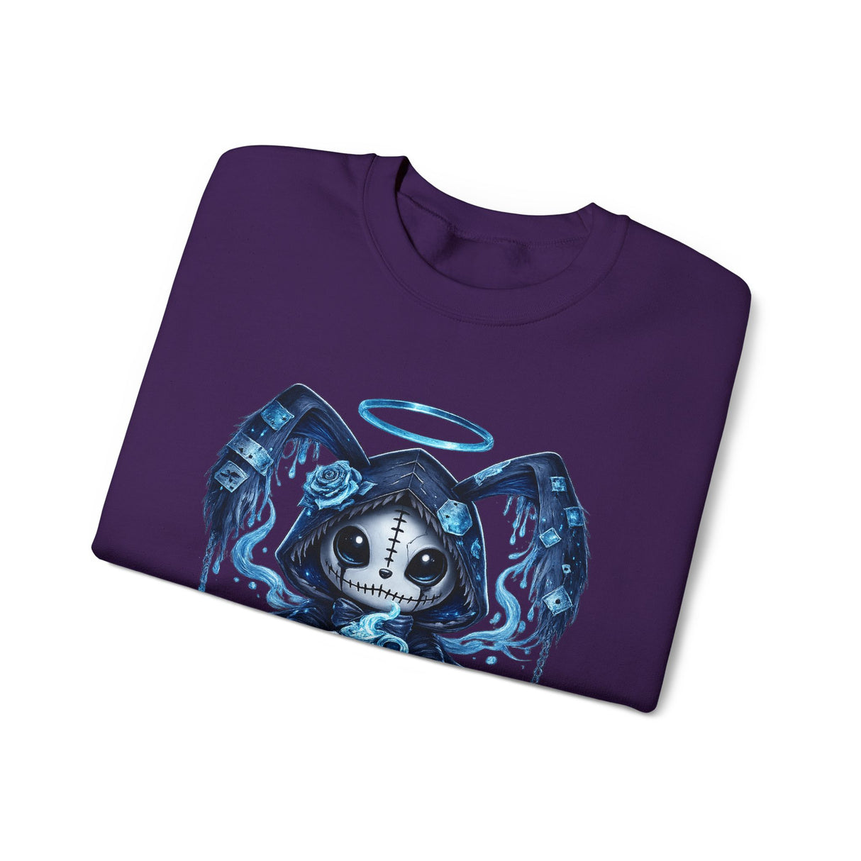 Aquarius Grim Reaper Zodiac Crewneck Sweatshirt | Water Bearer Hoodie Art