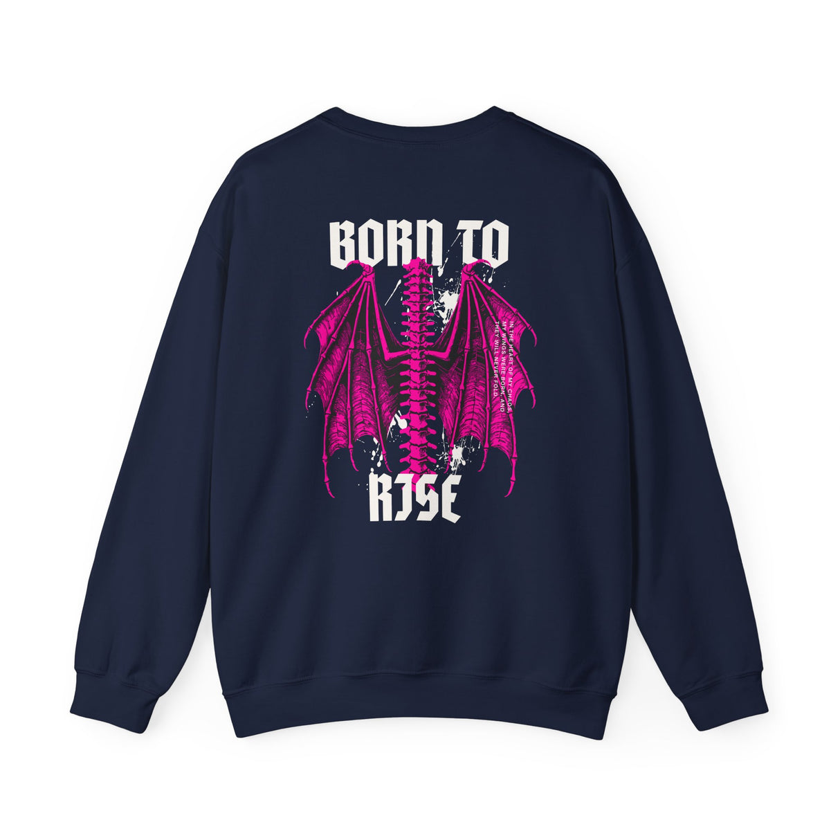Born to Rise dragon BACK GRAPHIC spine crewneck sweatshirt | gothic punk graphic
