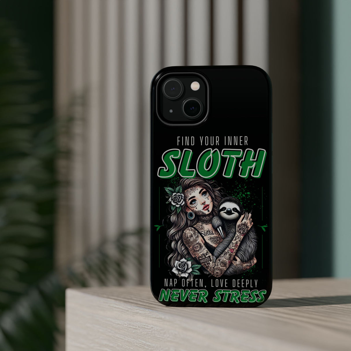 ***EXCLUSIVE***Find Your Inner Sloth, Nap Often, Love Freely, Never Stress - Magnetic Tough Cases - Edgy Phone Protection for Bold Style