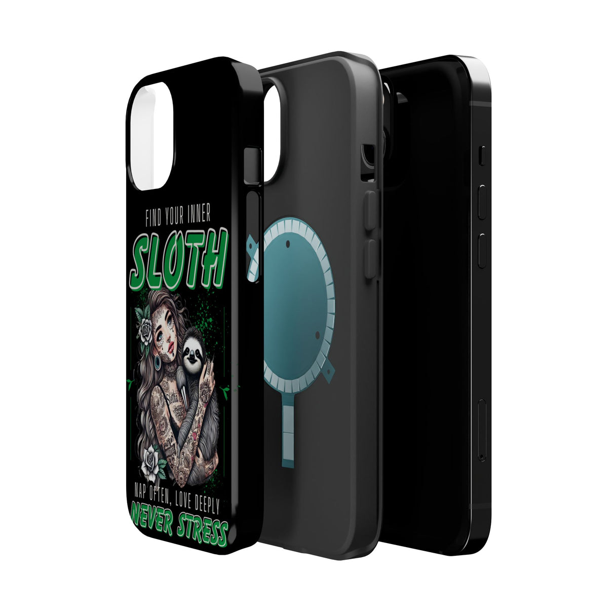 ***EXCLUSIVE***Find Your Inner Sloth, Nap Often, Love Freely, Never Stress - Magnetic Tough Cases - Edgy Phone Protection for Bold Style
