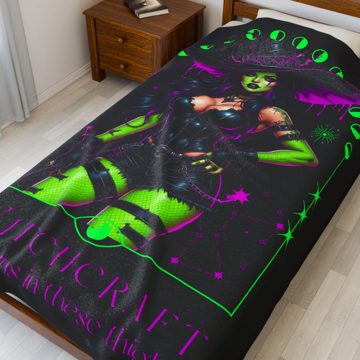 Witchcraft Runs in These Thighs Velveteen Plush Blanket