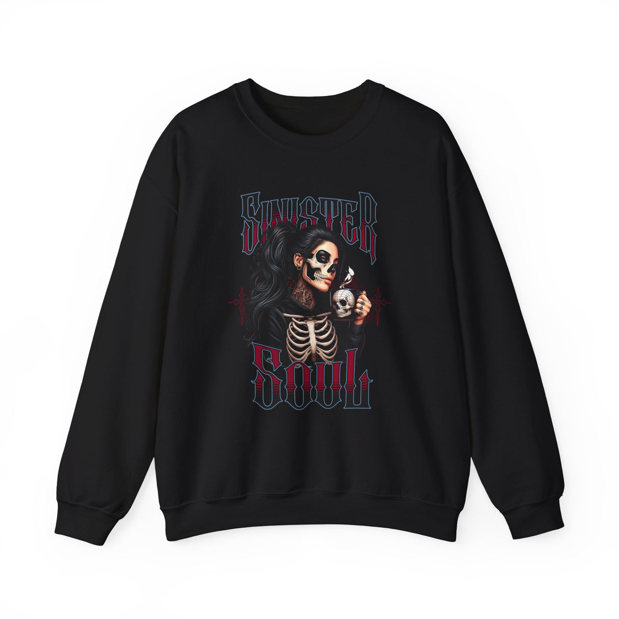 Sinister Soul Skull Woman sweatshirt | Gothic Skeleton Design