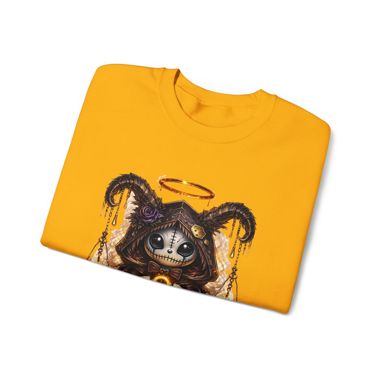 Libra Zodiac Sign | Cute Demon Bunny with Zodiac Symbols Sweatshirt | Astrology Pagan Goth