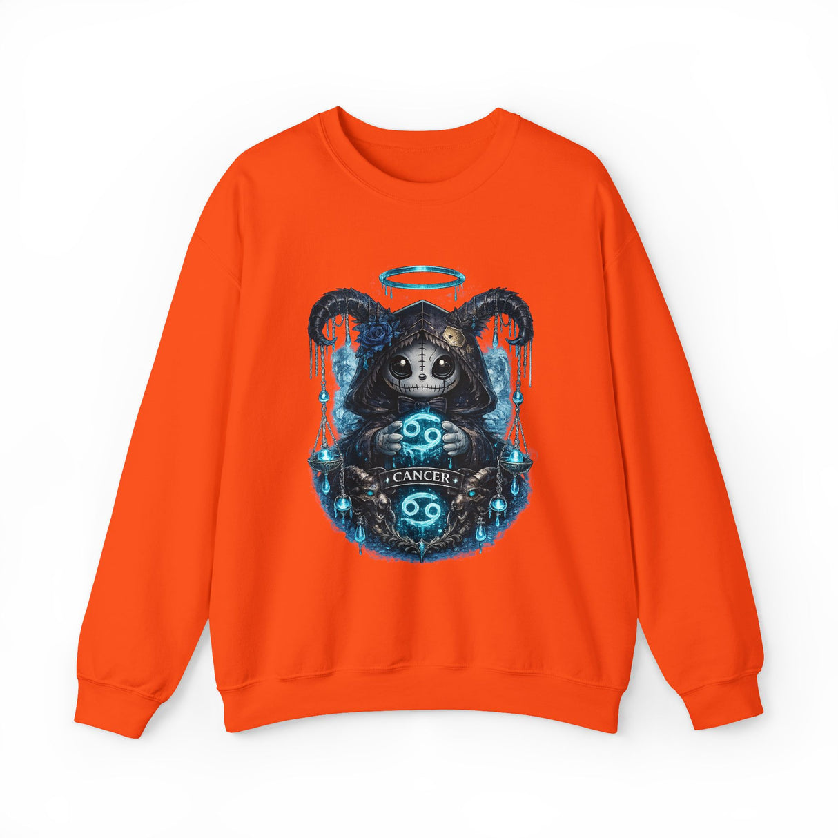 Cancer Zodiac Grim Reaper Illustration Sweatshirt | Astrology, Night Sky