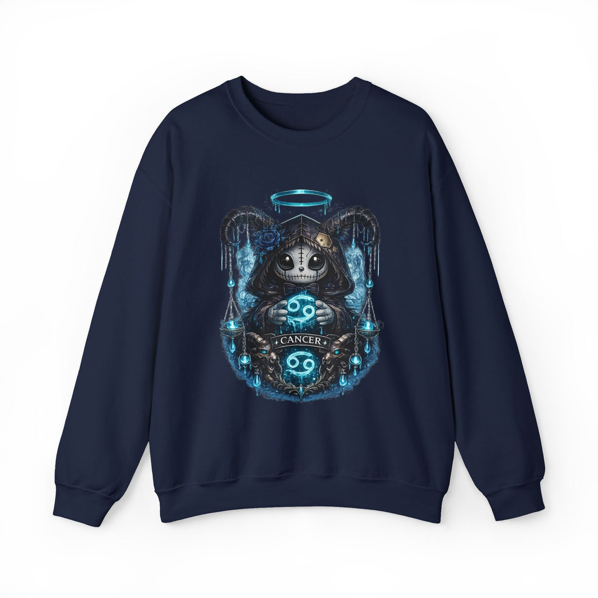 Cancer Zodiac Grim Reaper Illustration Sweatshirt | Astrology, Night Sky
