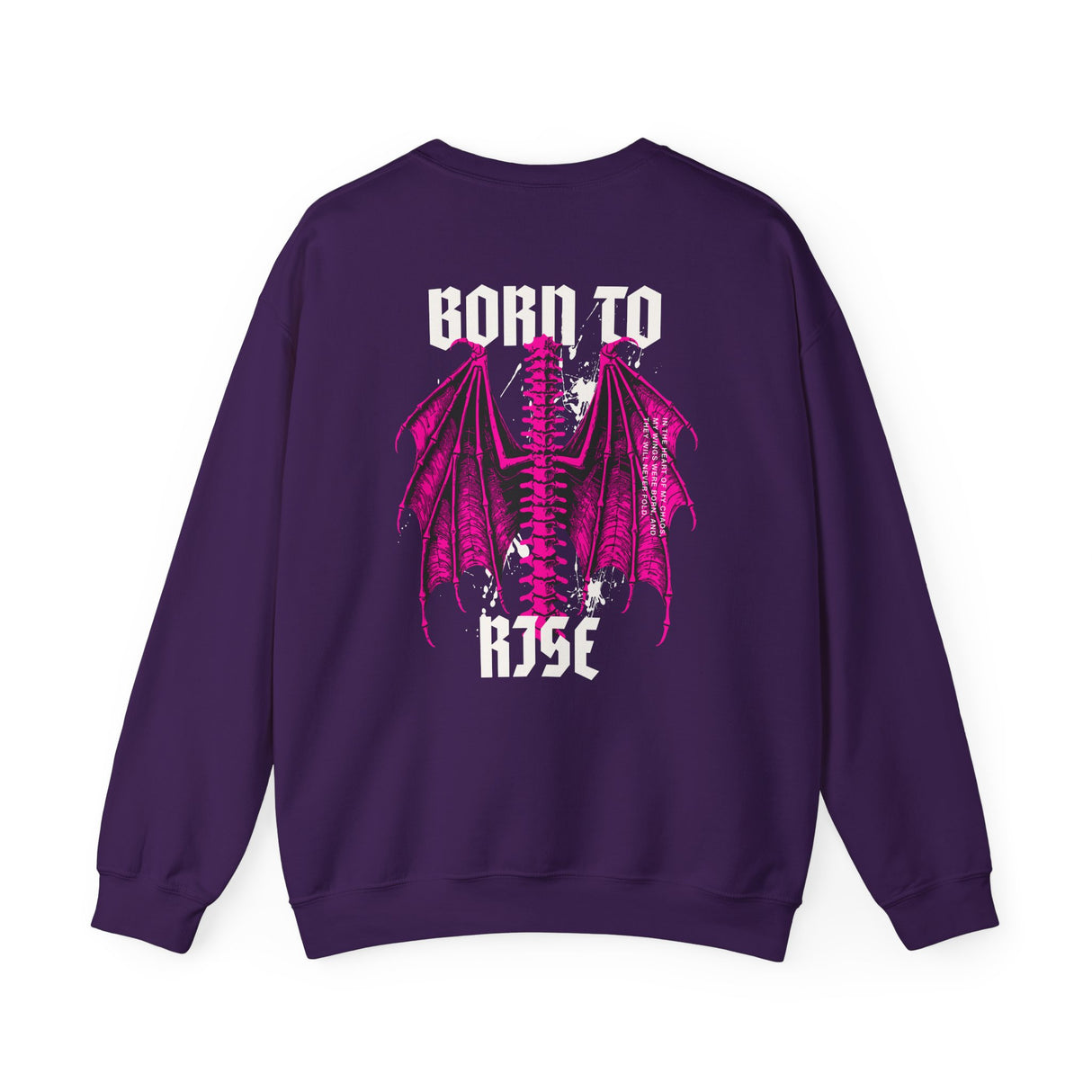 Born to Rise dragon BACK GRAPHIC spine crewneck sweatshirt | gothic punk graphic