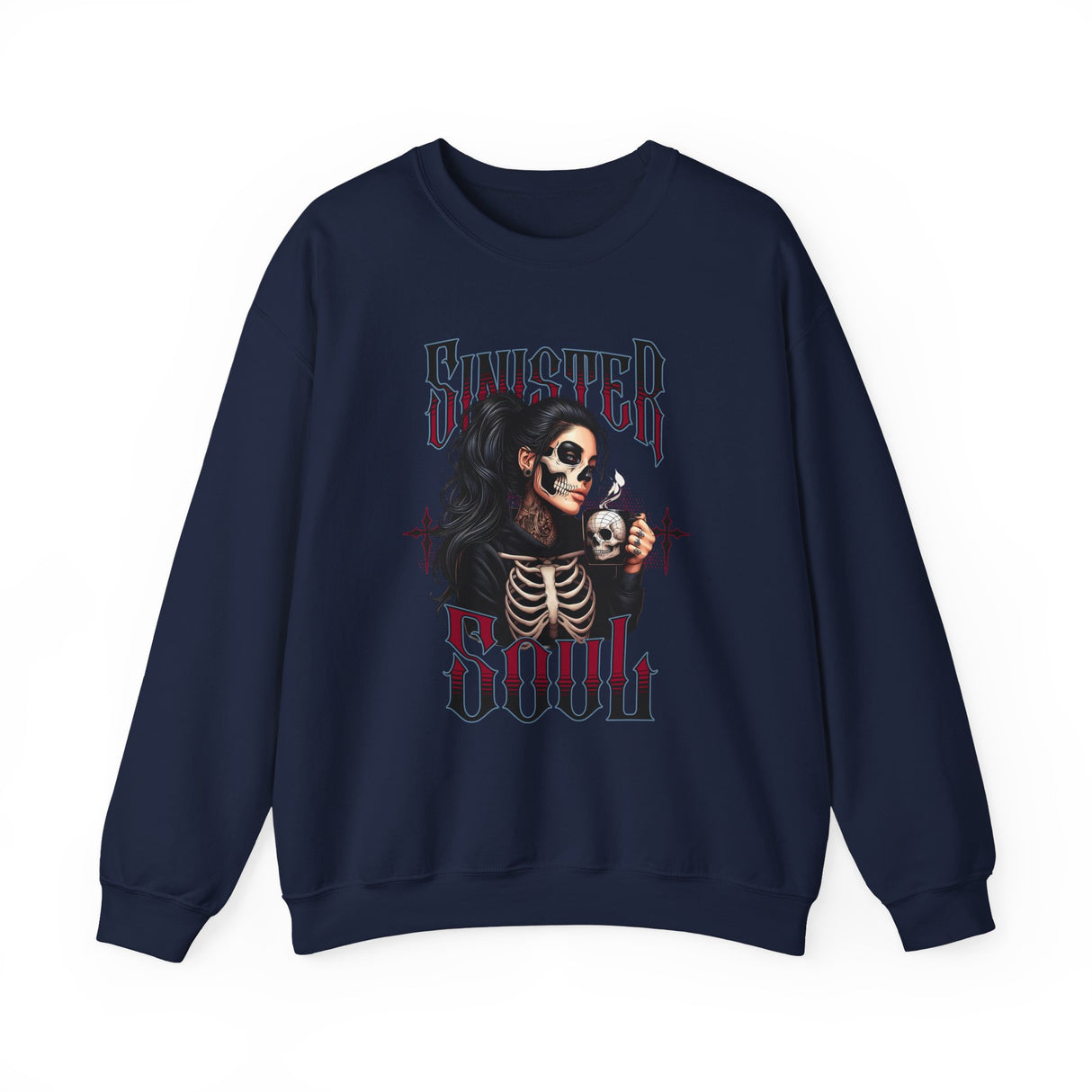 Sinister Soul Skull Woman sweatshirt | Gothic Skeleton Design