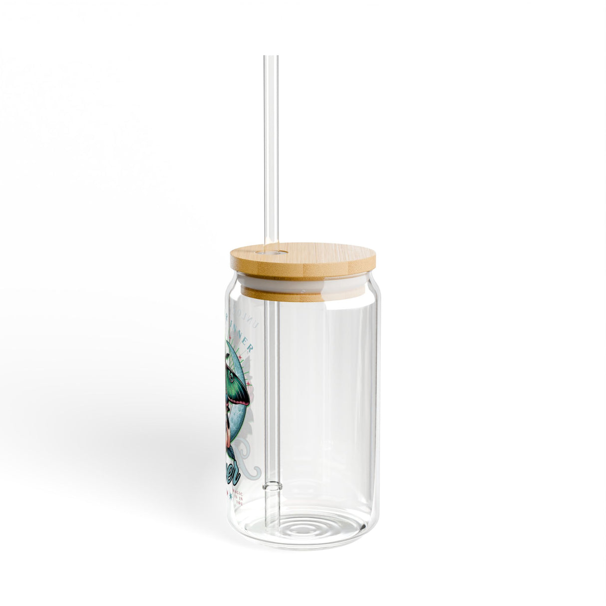 *EXCLUSIVE* UNLOCK YOUR INNER POWER - Sipper Glass - 16oz with Tattoo-Inspired Design