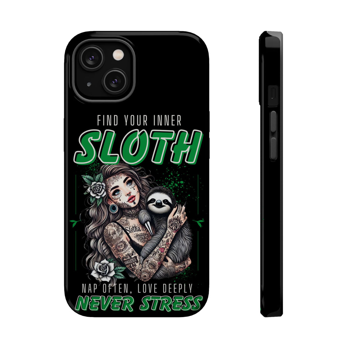***EXCLUSIVE***Find Your Inner Sloth, Nap Often, Love Freely, Never Stress - Magnetic Tough Cases - Edgy Phone Protection for Bold Style