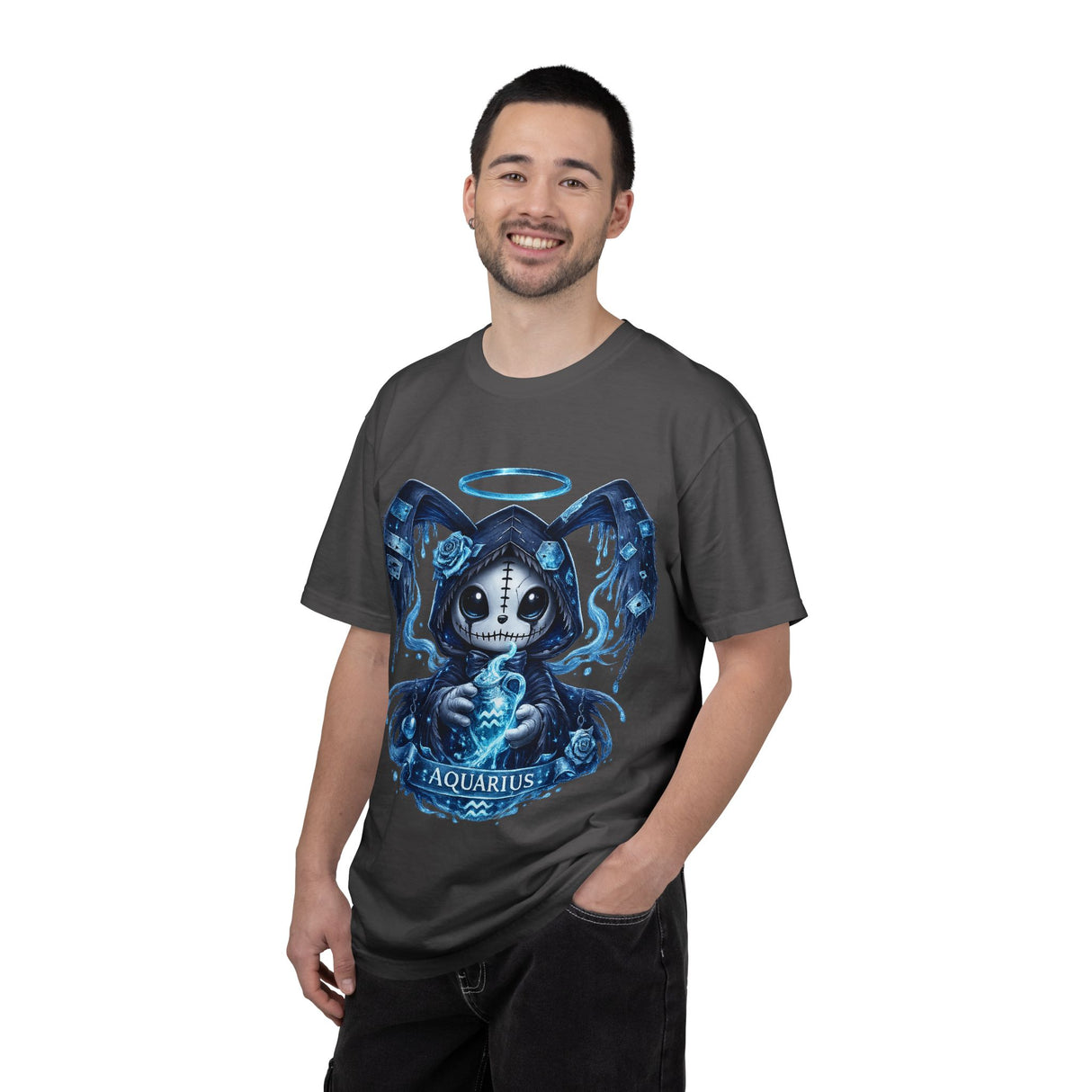 Aquarius Grim Reaper Zodiac shirt | T-Shirt