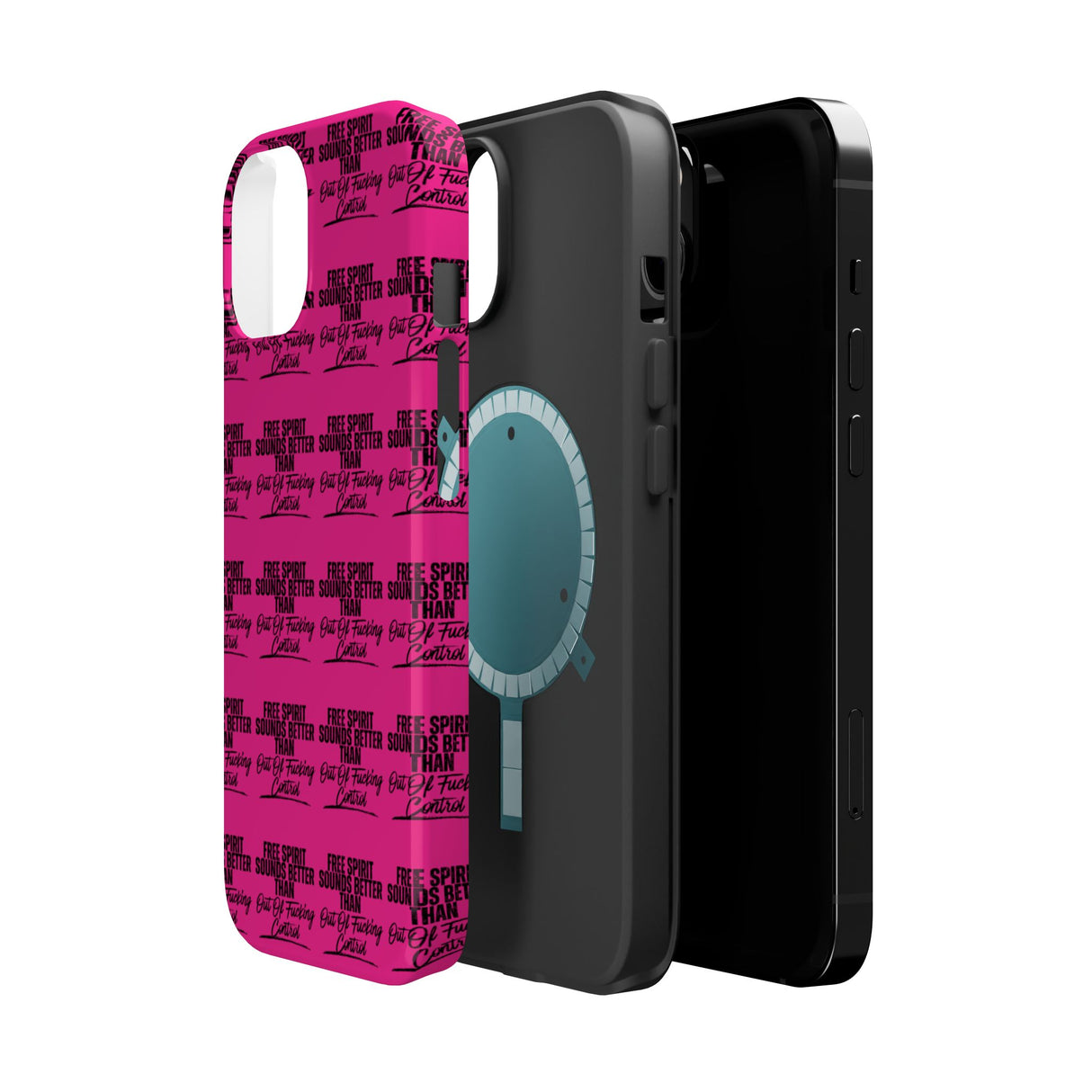 Free Spirit Sounds Better Than Out of Fu&king Control - Typography - Magnetic Tough Cases - Edgy Phone Protection for Bold Style