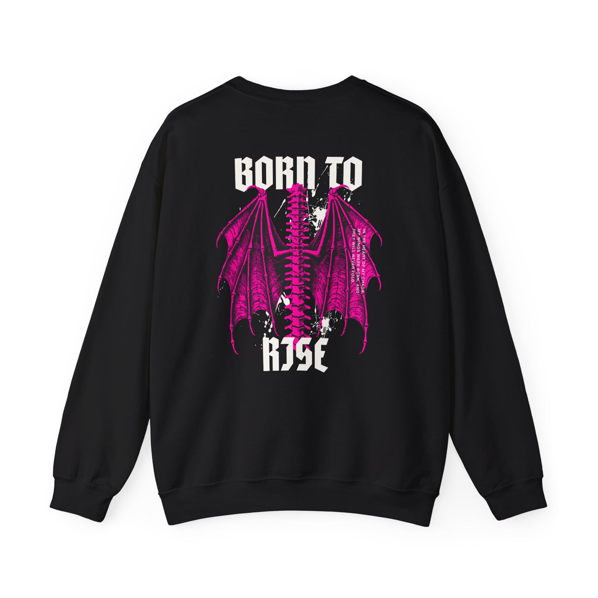 Born to Rise dragon BACK GRAPHIC spine crewneck sweatshirt | gothic punk graphic