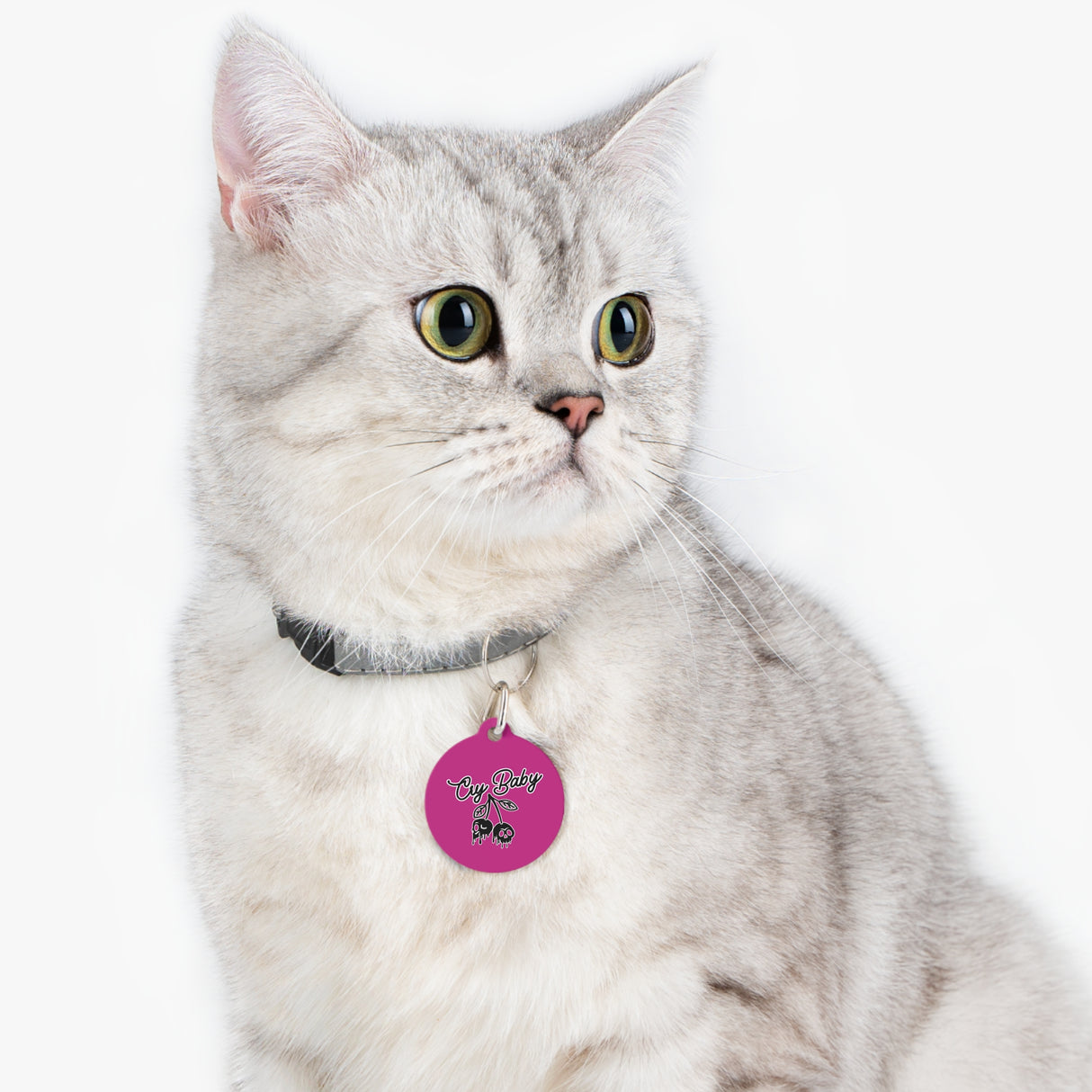 *HOT PINK*Cry Baby Pet Tag - Unique Dog & Cat ID Tag