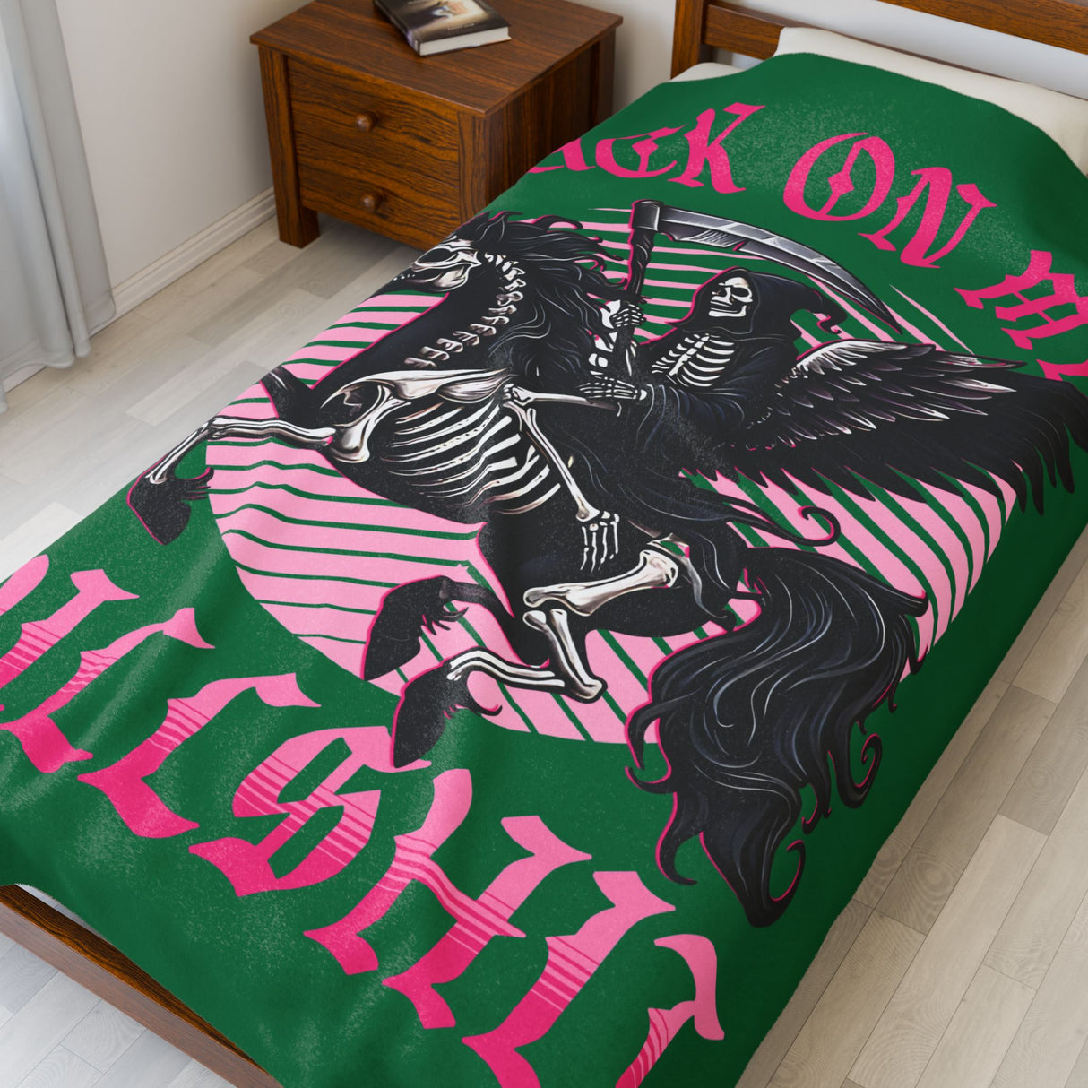 Copy of Gothic Velvet Plush Blanket - "I'm Not a Red Flag, I'm a Crime Scene" Design