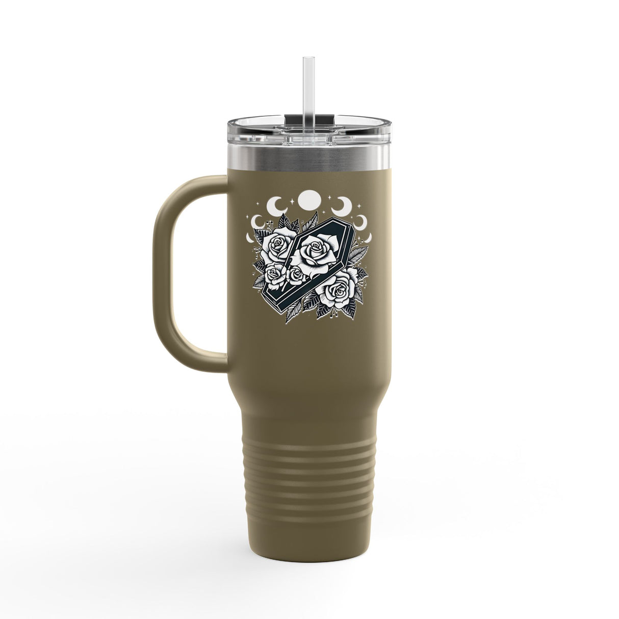 "Moon & Stars" Celestial Pattern Insulated Travel Mug, 40oz - Fun & Unique Design for Coffee Lovers