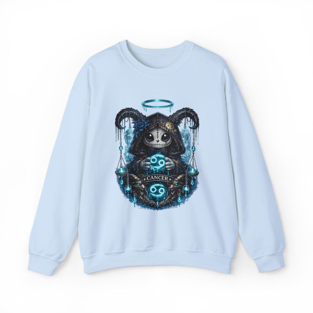 Cancer Zodiac Grim Reaper Illustration Sweatshirt | Astrology, Night Sky