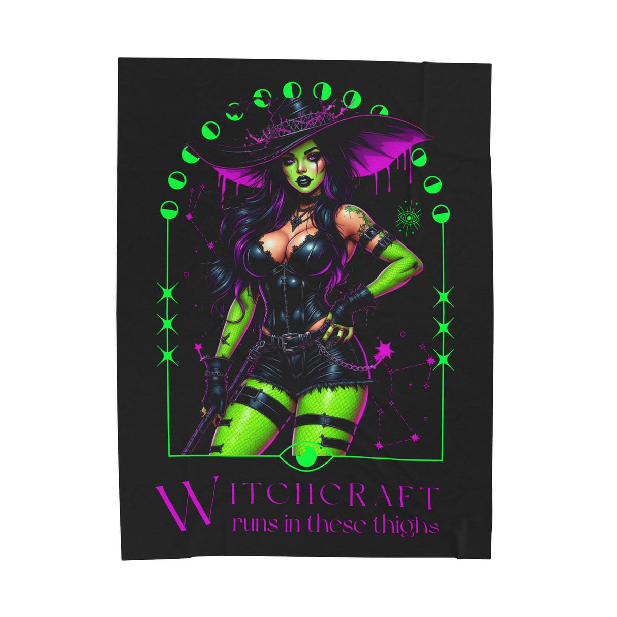 Witchcraft Runs in These Thighs Velveteen Plush Blanket