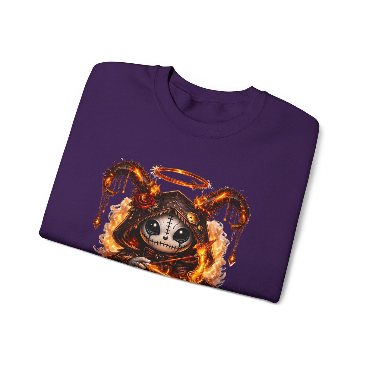 Fiery Sagittarius Ram Skull sweatshirt | Astrology Zodiac Crewneck