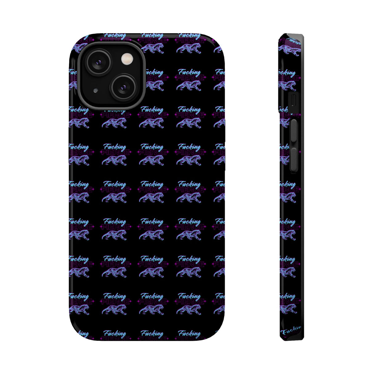 F-ing Fierce with Tiger & Neon Colors - Magnetic Tough Cases - Edgy Phone Protection for Bold Style