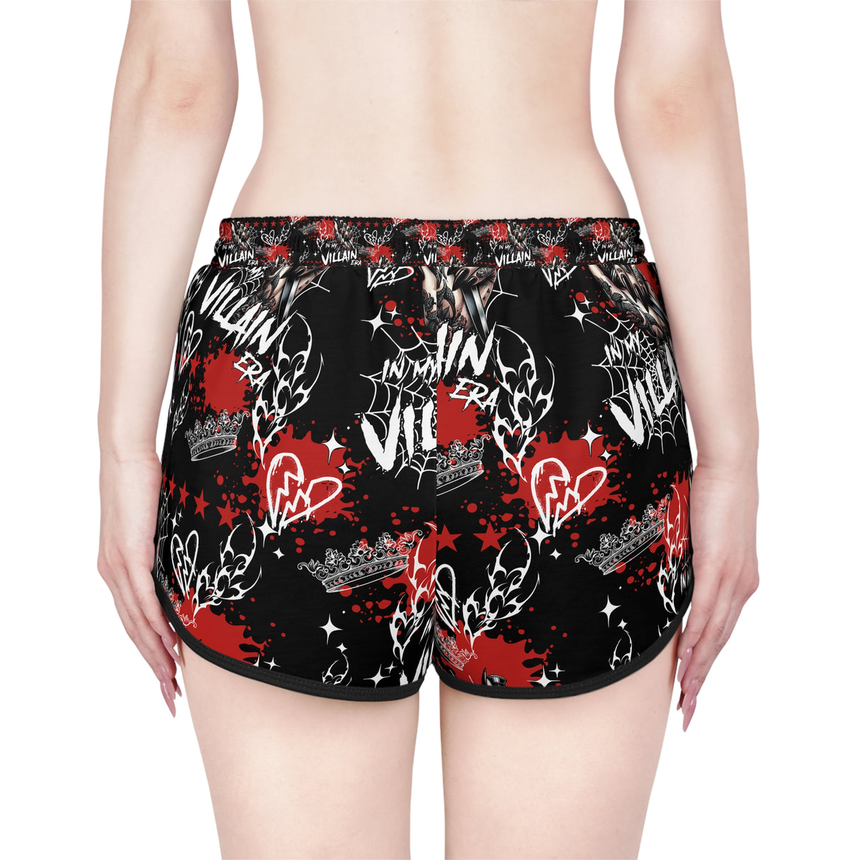 Women's Relaxed Skull Print Shorts - In My Villain Era