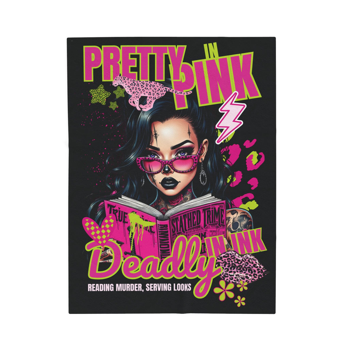 Pretty In Pink - Velveteen Plush Blanket - Cozy Decorative Throw for Home