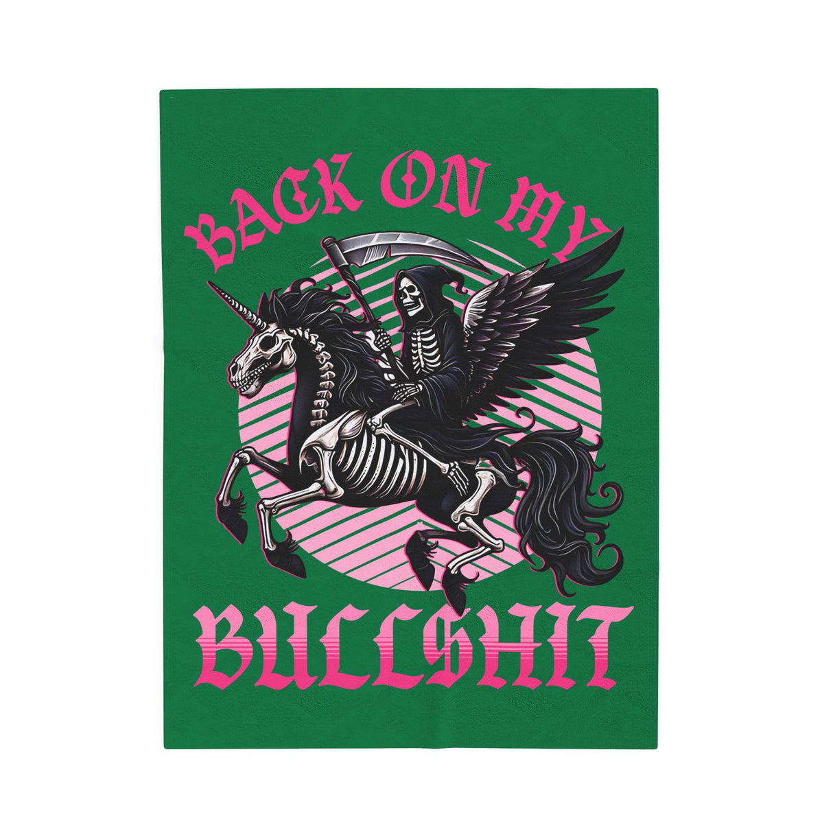 Copy of Gothic Velvet Plush Blanket - "I'm Not a Red Flag, I'm a Crime Scene" Design