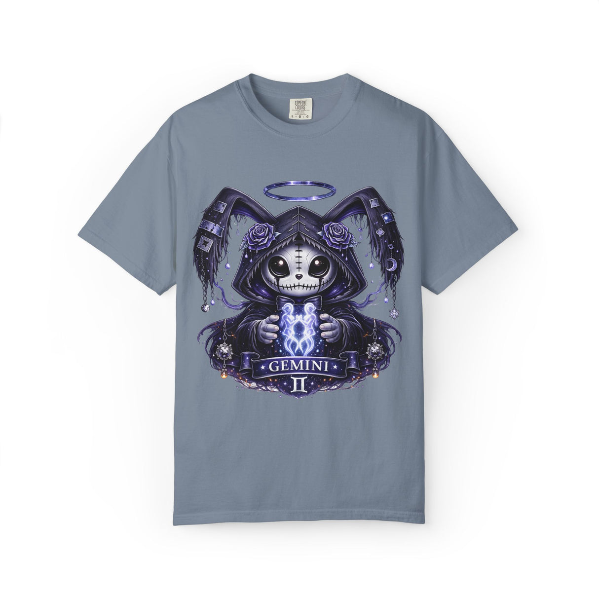 Gemini Skull Reaper T-shirt | Zodiac Twins Illustration