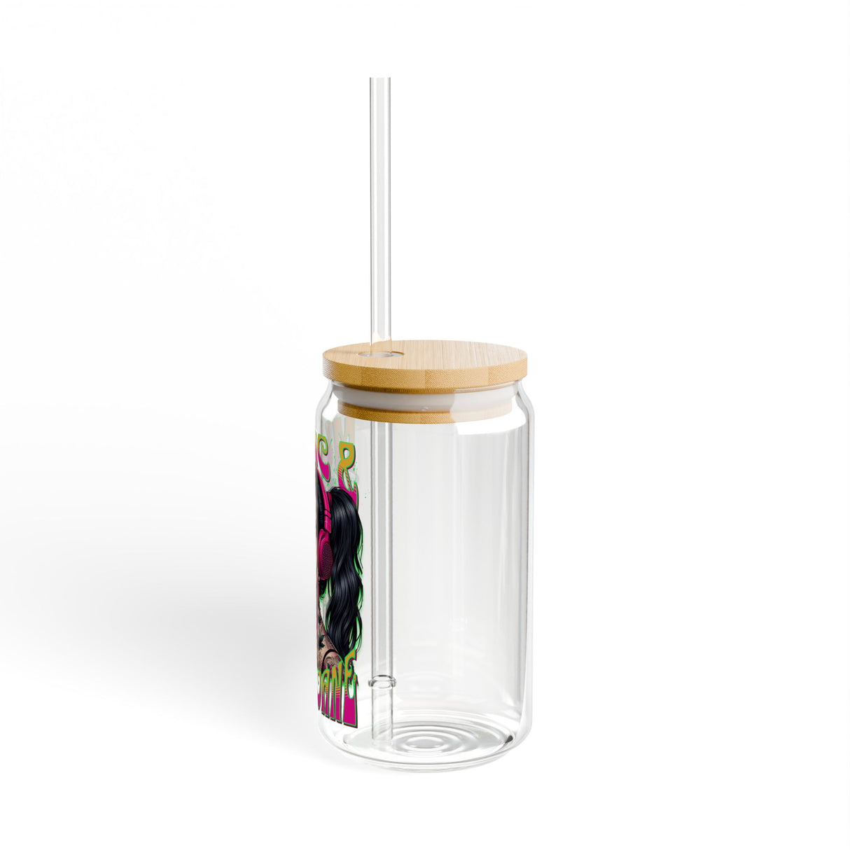 *EXCLUSIVE* MUSIC AND MARY JANE - Motivational Sipper Glass - 16oz with Tattoo-Inspired Design