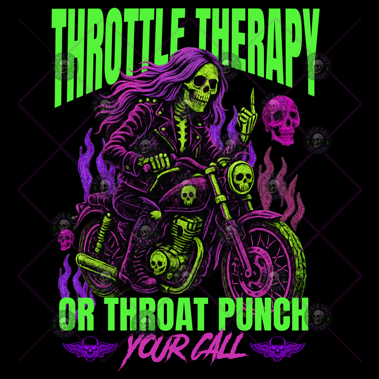 Throttle Therapy or Throat Punch, Your Call Zip UP, TShirt, Sweatshirt or Hoodie