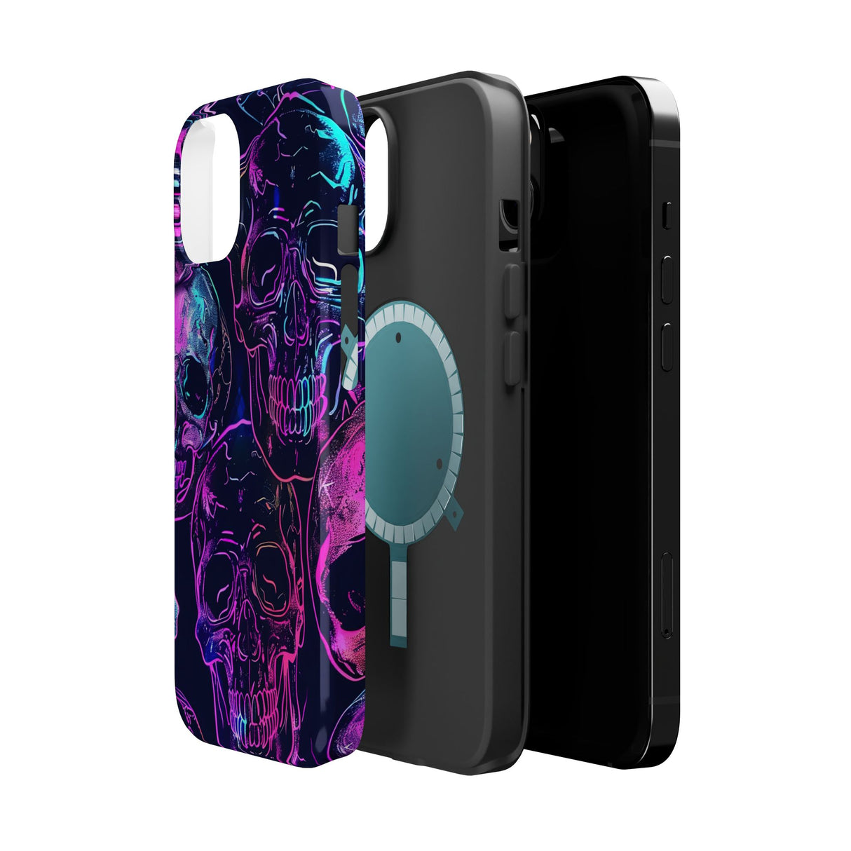 Neon Skull TWO - Magnetic Tough Cases - Edgy Phone Protection for Bold Style