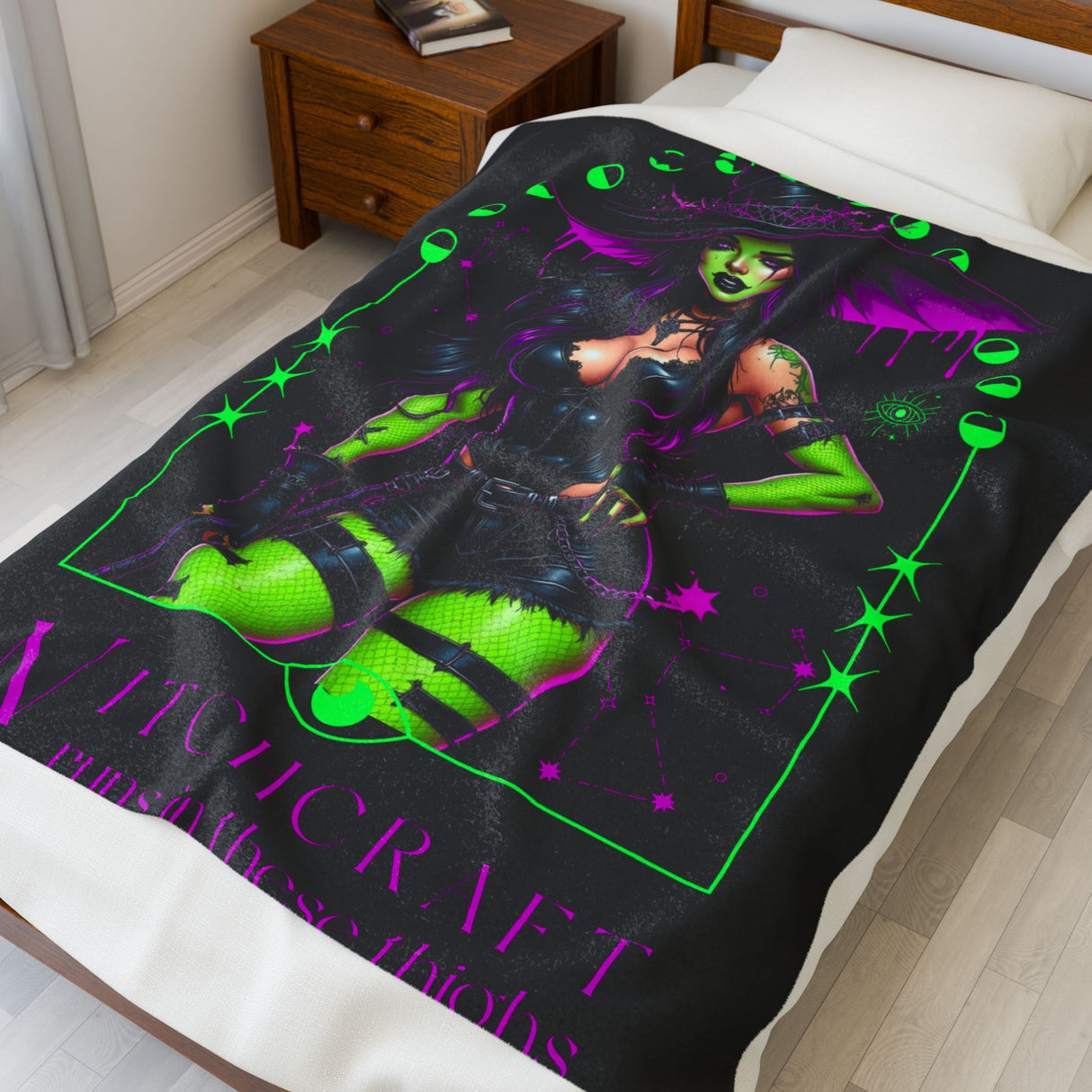 Witchcraft Runs in These Thighs Velveteen Plush Blanket