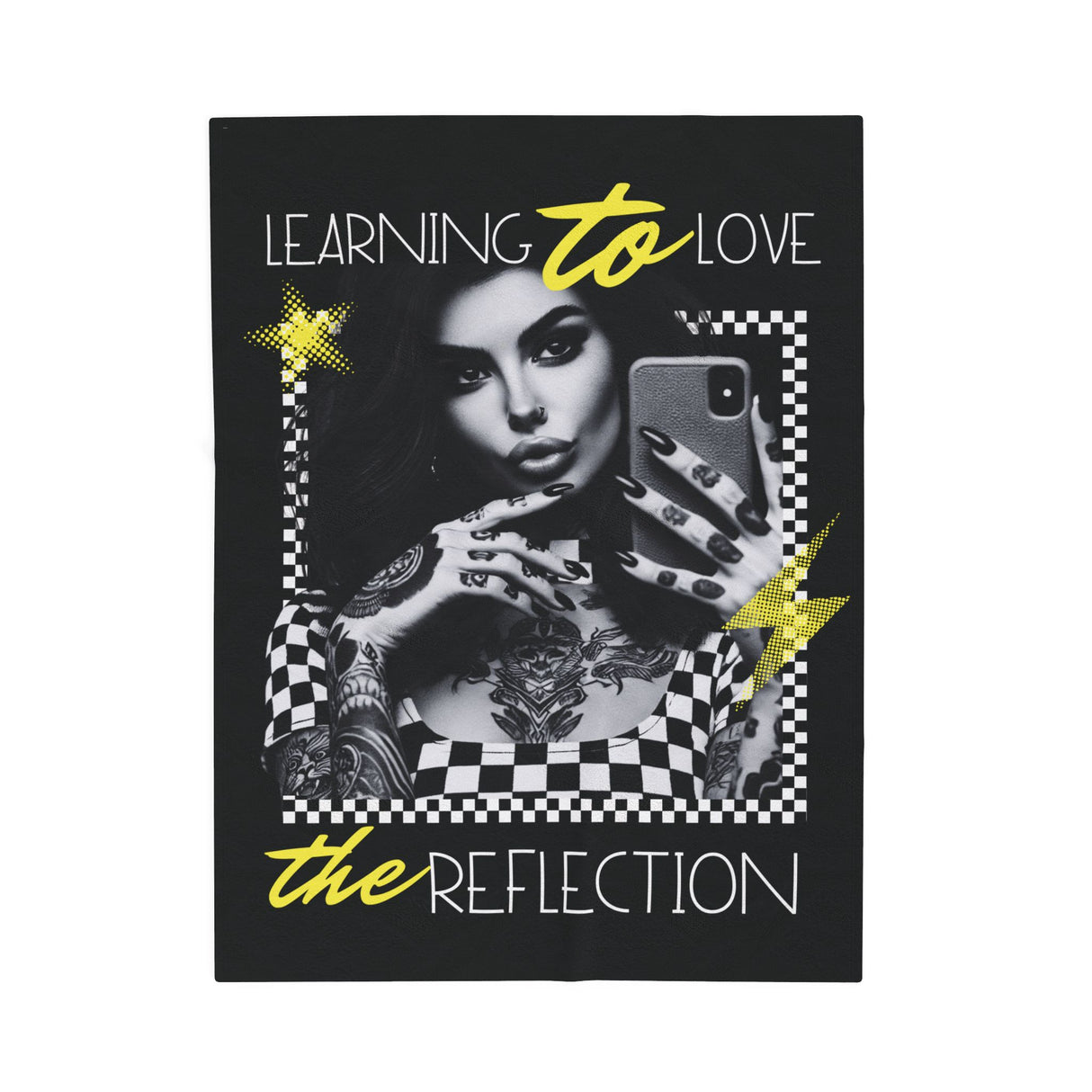 Learning to Love the Reflection - Velveteen Plush Blanket - Cozy Decorative Throw for Home