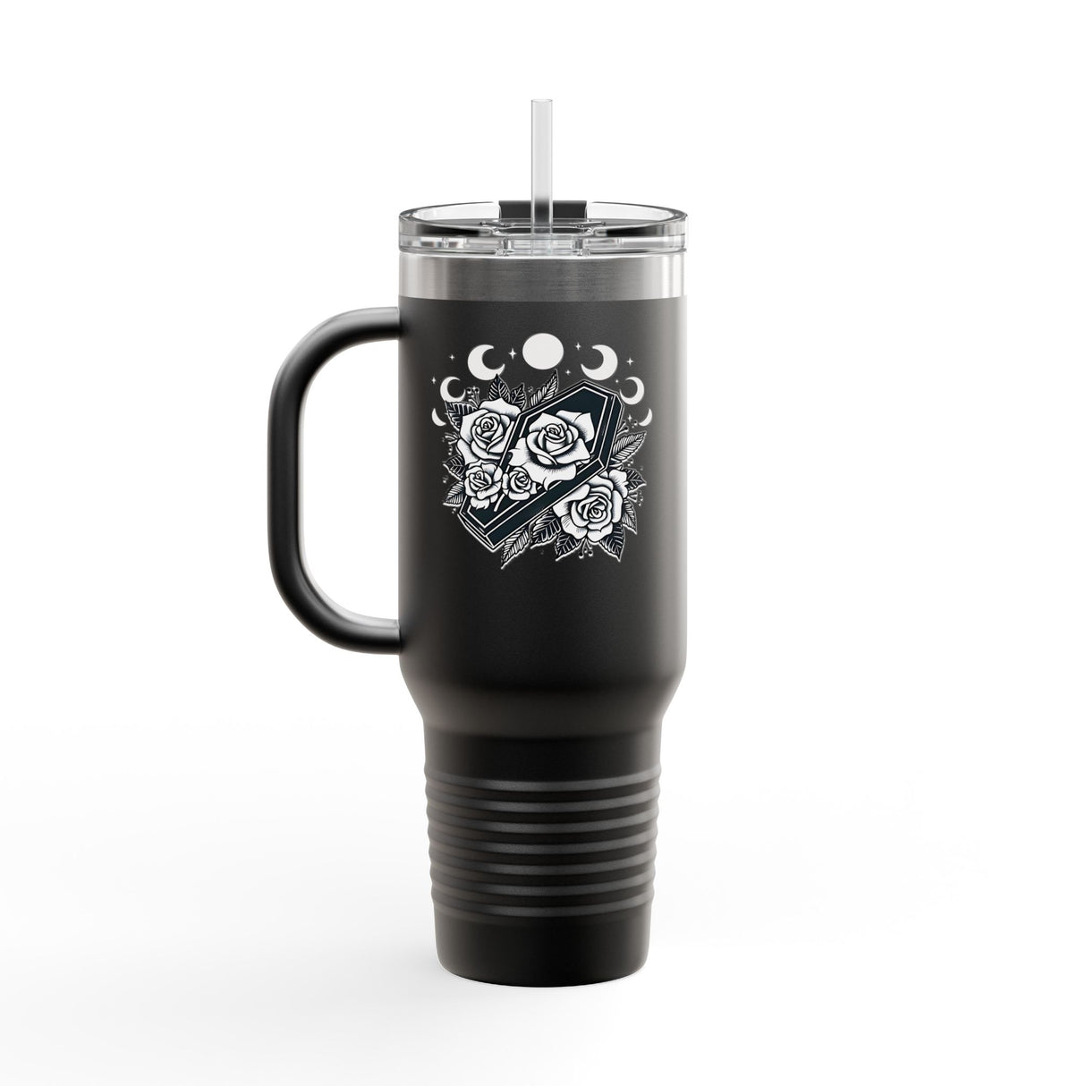 "Moon & Stars" Celestial Pattern Insulated Travel Mug, 40oz - Fun & Unique Design for Coffee Lovers
