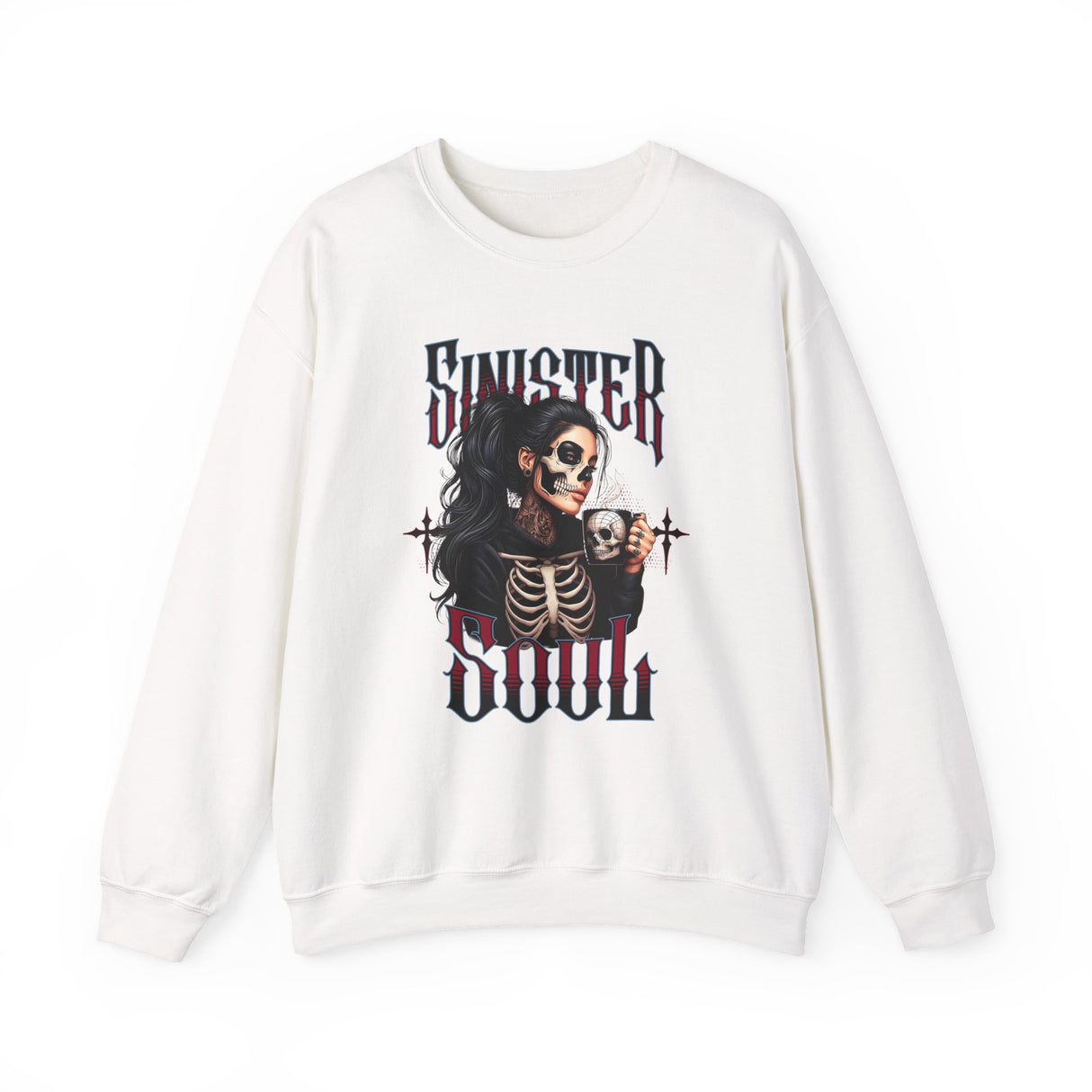 Sinister Soul Skull Woman sweatshirt | Gothic Skeleton Design