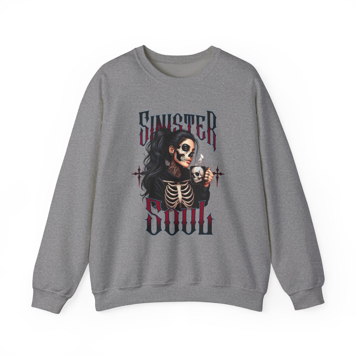 Sinister Soul Skull Woman sweatshirt | Gothic Skeleton Design