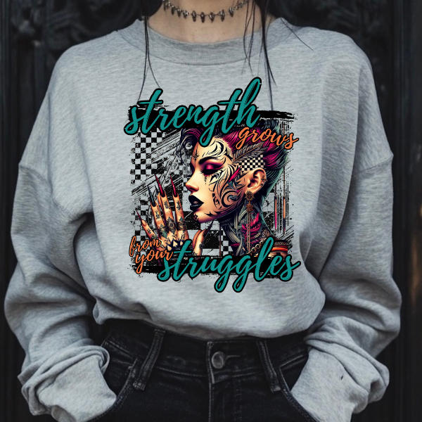 ***EXCLUSIVE***Strength Comes From Our Struggles Lane 7 Ash Hoodie or Sweatshirt