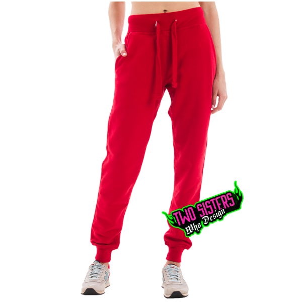 ***BUY INDIVIDUALLY***Cherry Bomb Pink TShirt or Sweatshirt + Red Pajama Pants or Red Joggers